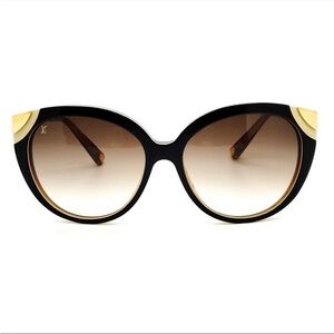 Authentic LV Louis Vuitton Brown Amber Cat Eye Sunglasses